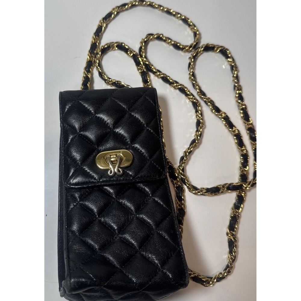 Jay Herbert New York VTG Quilted Mini Rectangle Purse Crossbody Phone Bag